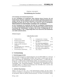 Dokument ArbZG Erläuterungen: § 16 Aushang und Arbeitszeitnachweise