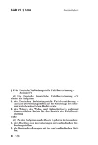 Dokument § 139a SGB VII Deutsche Verbindungsstelle Unfallversicherung – Ausland
