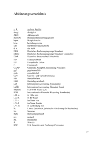 Dokument Abk&uuml;rzungsverzeichnis