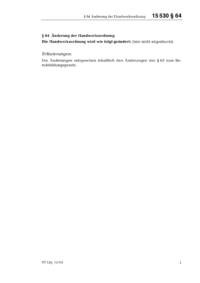 Dokument JArbSchG Erl&auml;uterungen: &sect; 64 &Auml;nderung der Handwerksordnung