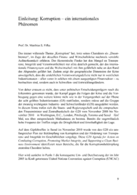 Dokument Einleitung: Korruption – ein internationales Phänomen