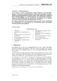 Dokument ArbStättV Erläuterungen: Anhang Nr. 3.5 Raumtemperatur