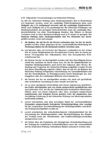 Dokument MPG Erläuterungen: § 20 Allgemeine Voraussetzungen zur klinischen Prüfung