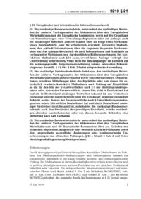 Dokument MPSV Erläuterungen: § 21 Europäischer und internationaler Informationsaustausch