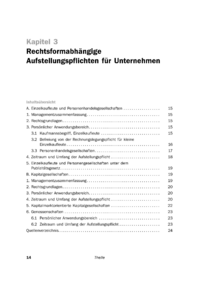 Dokument Rechtsformabhängige Aufstellungspflichten für Unternehmen