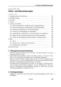 Dokument Fehler- und Bilanzänderungen