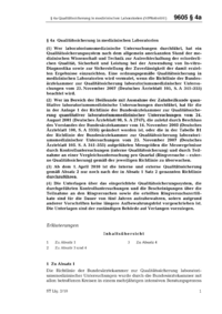 Dokument MPBetreibV Erläuterungen: § 4a Qualitätssicherung in medizinischen Laboratorien