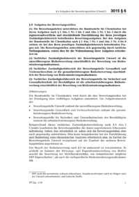 Dokument ChemG Erläuterungen: § 6 Aufgaben der Bewertungsstellen