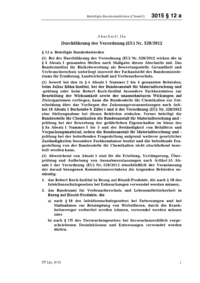 Dokument ChemG Erläuterungen: § 12a Beteiligte Bundesbehörden
