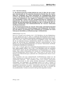 Dokument ChemG Erläuterungen: § 19c Berichterstattung