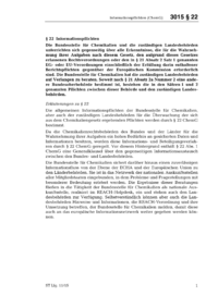 Dokument ChemG Erläuterungen: § 22 Informationspflichten