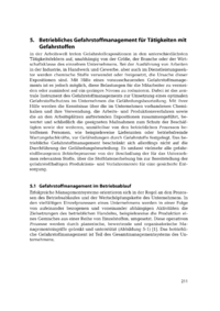 Dokument Betriebliches Gefahrstoffmanagement für Tätigkeiten mit Gefahrstoffen