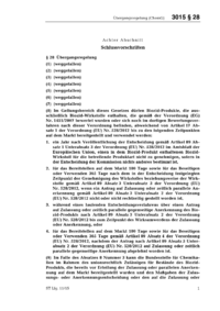 Dokument ChemG Erläuterungen: § 28 Übergangsregelung