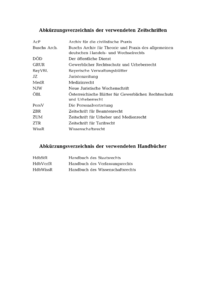 Abkürzungsverzeichnis