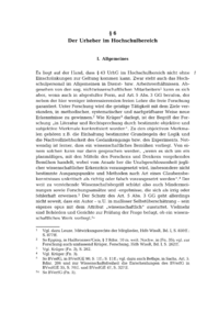 Dokument § 6 Der Urheber im Hochschulbereich