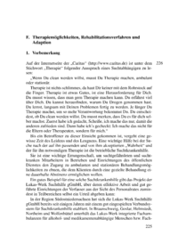 Dokument Therapiemöglichkeiten, Rehabilitationsverfahren und Adaption