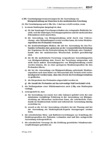 Dokument R&ouml;V Erl&auml;uterungen: &sect; 28b Genehmigungsvoraussetzungen f&uuml;r die Anwendung von R&ouml;ntgenstrahlung am Menschen in der medizinischen Forschung