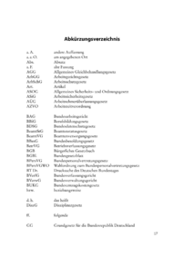 Abkürzungsverzeichnis