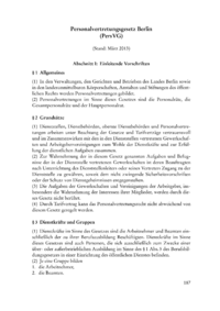 Dokument Personalvertretungsgesetz Berlin (PersVG)