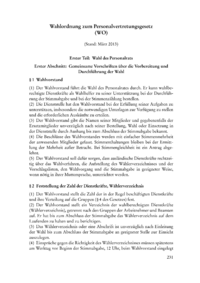 Dokument Wahlordnung zum Personalvertretungsgesetz (WO)