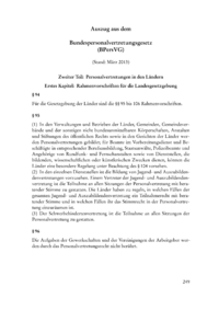 Dokument Auszug aus dem Bundespersonalvertretungsgesetz (BPersVG)