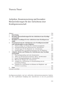Dokument Aufgaben, Zusammensetzung und besondere Herausforderungen für den Aufsichtsrat einer Kreditgenossenschaft