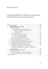 Dokument Vergütungsmodelle für Vorstände und Aufsichtsräte rechtskonform und praxistauglich gestalten