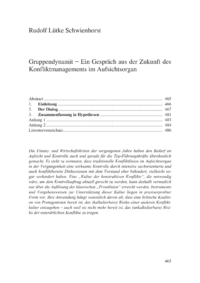 Dokument Gruppendynamit – Ein Gespräch aus der Zukunft des Konfliktmanagements im Aufsichtsorgan