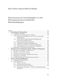 Dokument Banksteuerung und Aufsichtstätigkeit vor dem Hintergrund gesamtwirtschaftlicher Rahmenbedingungen