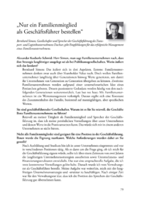 Dokument „Nur ein Familienmitglied als Geschäftsführer bestellen“