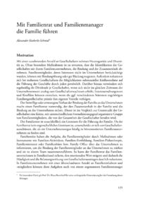 Dokument Mit Familienrat und Familienmanager die Familie führen