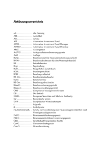 Dokument Abkürzungsverzeichnis