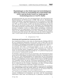Dokument Begr&uuml;ndungen zu den &Auml;nderungen im Gentechnikgesetz durch das Gesetz zur Neuordnung des Gentechnikrechts (GNG) und das Dritte Gesetz zur &Auml;nderung des Gentechnikgesetzes (3. GenTG-&Auml;ndG)
