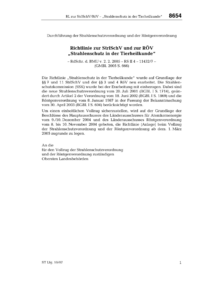 Dokument Richtlinie zur StrlSchV und zur R&Ouml;V &bdquo;Strahlenschutz in der Tierheilkunde&ldquo;