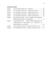 Dokument Anhangsverzeichnis