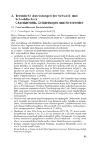 Dokument Technische Ausrüstungen der Schweiß- und Schneidtechnik Charakteristik, Gefährdungen und Sicherheiten