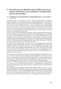 Dokument Darstellung von Bränden und Unfällen durch genannte Verfahren in der Industrie, im Handwerk und im Privatsektor