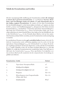 Dokument Tabelle der Formelzeichen und Größen