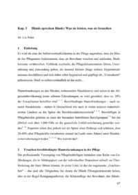Dokument Hände sprechen Bände: Was sie leisten, was sie brauchen