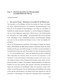 Dokument Mitarbeitergesundheit als Führungsaufgabe: Gesundheitsfördernde Führung