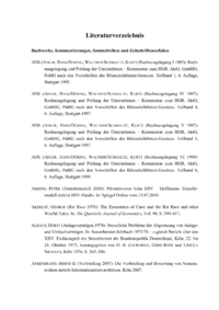 Dokument Literaturverzeichnis