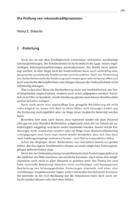 Dokument Die Prüfung von Inkassokreditprozessen