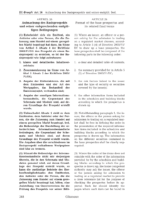 Dokument Art. 26 EU-ProspV Aufmachung des Basisprospekts und seiner entsprechenden endg&uuml;ltigen Bedingungen