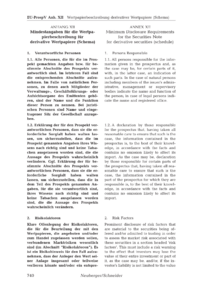 Dokument Anh. XII EU-ProspV Mindestangaben für die Wertpapierbeschreibung für derivative Wertpapiere (Schema)