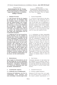 Dokument Anh. XXIV EU-ProspV Mindestangaben für die Wertpapierbeschreibung für Aktien bei Bezugsrechtsemissionen (verhältnismäßiges Schema)