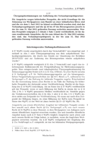Dokument § 37 Übergangsbestimmungen zur Aufhebung des Verkaufsprospektgesetzes