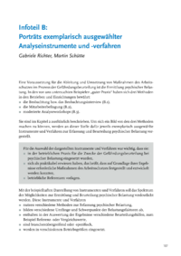 Dokument Porträts exemplarisch ausgewählter Analyseinstrumente und -verfahren