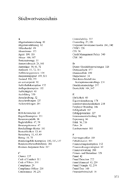 Dokument Stichwortverzeichnis