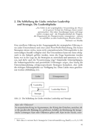 Dokument Die Schließung der Lücke zwischen Leadership und Strategie. Die Leadershiplücke