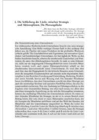 Dokument Die Schließung der Lücke zwischen Strategie und Aktionsplänen. Die Planungslücke